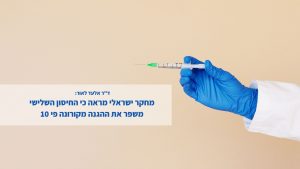 Read more about the article אלעד לאור: מחקר ישראלי מראה כי החיסון השלישי משפר את ההגנה מקורונה פי 10